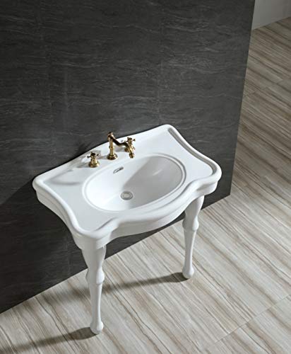 Kingston Brass Vpb5328 Imperial Console Sink, 33 1/2"L X 31 7/8"W X 21 1/4"H, White #TOP4