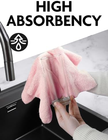 Fantasticlean Microfiber Cleaning Cloth Roll -75 Pack, 12" x 12" (Pink) — view 4