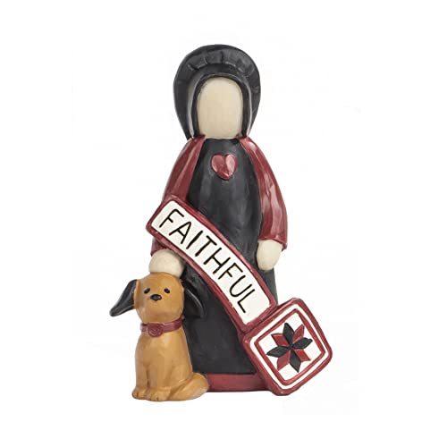 Blossom Bucket 221-13303 Faithful Amish Girl With Dog, 3.5-Inch #TOP27