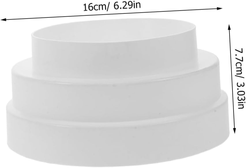 OUNONA 10pcs Pvc Duct Reducer for Ventilation Systems, round Inline Duct Coupling with Quick Installation and Noise Reduction, White Tube Connector for Offices and Industrial Use