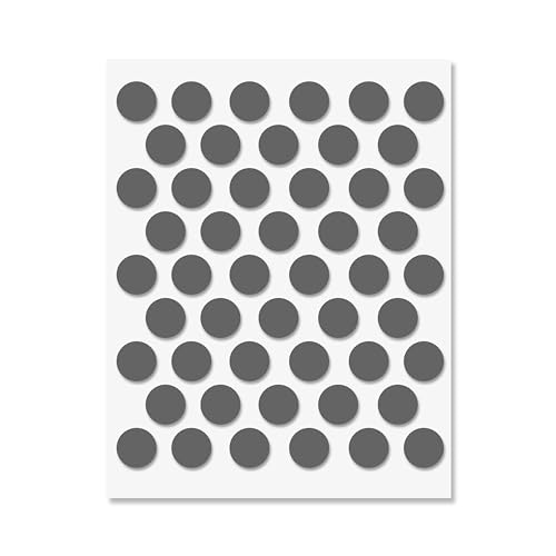 Self-Adhesive Screw Hole Stickers - Peel Stick Dust Proof Tape, Water Resistance PVC Caps for Wood Cabinets, Furniture, Drawer, Wardrobe, Kitchen, Table (Dark Grey, 14 mm)