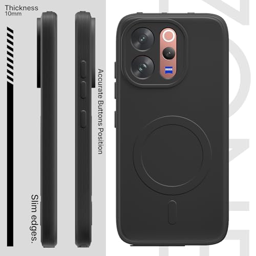 Image of Pikkme Back Cover for Vivo V70 5G Soft Matte Silicone Mag-Safe Design (Mag-Safe Not Support) Camera Protection | Slim Fit Bumper Cover (Black)
