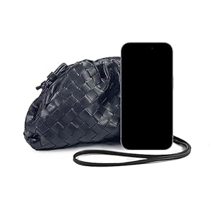 Woven Dumpling Bag for Women Clutch Purses, Cloud Crossbody Handbag Soft Shoulder Bag