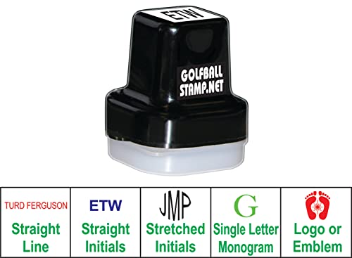 Personalized Golf Ball Stamp – Blue Ink, Single Letter Monogram
