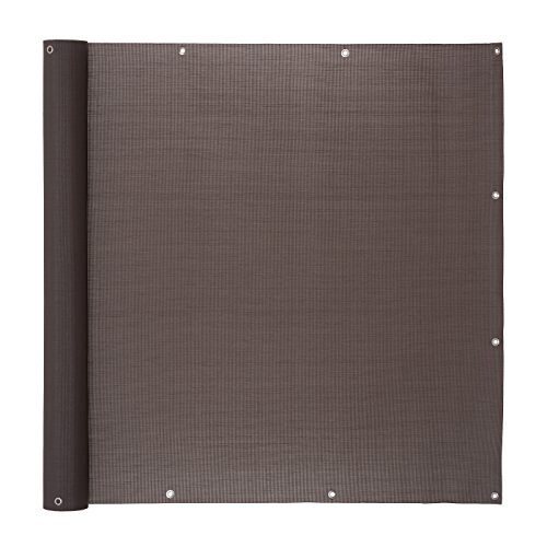 Ventanara® Balkonverkleidung Sichtschutz PVC Balkonumspannung Zaun Verkleidung Blende Windschutz Folie 300 x 75 cm Taupe
