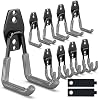 3-H Garden Hose Holder Wall Mount 4 Pack Solid Steel 2.8 Inch,4 Pack 2.5 Inch Compact Hose Hanger Heavy Duty Water Hose Holders for Outside,Gray