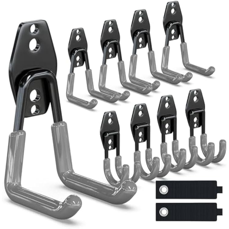 3-H Garden Hose Holder Wall Mount 4 Pack Solid Steel 2.8 Inch,4 Pack 2.5 Inch Compact Hose Hanger Heavy Duty Water Hose Holders for Outside,Gray