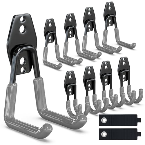 3-H Slat Wall Hooks 4 Pack,Heavy Duty Slot Board Hangers, Slat Wall Display Hooks