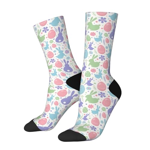 GWLCGFY Easter Socks for Women Men, Novelty Fashion Bunny Eggs Socks Gifts for Easter Day Decor