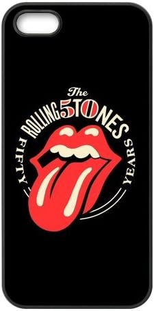 Rolling Stone Custom Case/Cover FOR Apple iPhone 5, Border Rubber Silicone Case Black/White