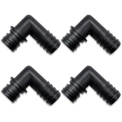 Anvpkun 20381-010 Four Port Fittings 3/4" Hose Barb 90° Elbow Compatible with Flojet Triplex, Quad and G57 Series Pumps, Four Water System Pump Water Hose Connector Cover