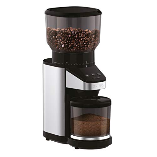 KRUPS GX420851, Coffee Grinder with Scale, 39 grind settings, large 14 oz capacity, intuitive interface, Black by KRUPS - Used condition - US$73.83