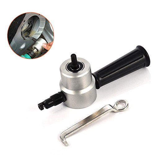 Pro Double Head Sheet Metal Nibbler Cutter Holder Tool Drill Attachment Kit Nice