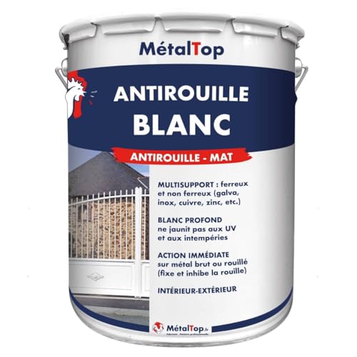 Metaltop Antirouille Blanc RAL 9010 - 1 L