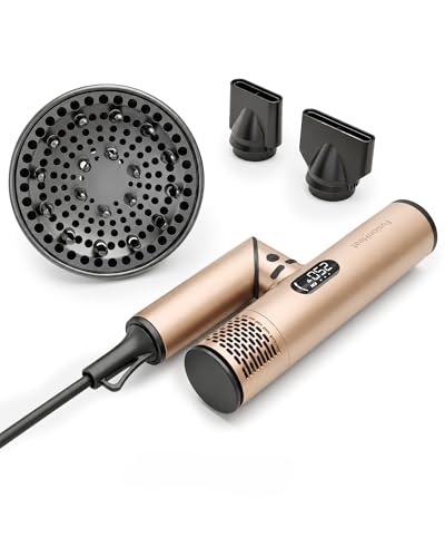 Dual Voltage Ionic Hair Dryer for Travel, BlowDryer with Diffuser