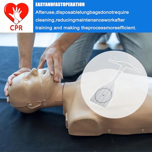 KYJIANY 50 Pcs Disposable CPR Face Shields with Adult Lung Bags – Compatible with Prestan Professional Adult Training Manikins – Replacement Parts for CPR & EFR Training Dear Amazon Compliance Team