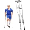 Underarm Crutches for Adult, Aluminum, Adjustable Height Crutches, Assisted Walking Crutches for Men, Women, Youth, 1 Pair (Size : Small)