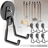 SANGIFT 6 Pack Extra Large Magnetic Hooks Heavy Duty, D66 Industrial-Grade Neodymium Strong Magnet Hooks, Magnetic Utility Storage Hooks, Magnetic Tool Hook for Garage Garden Kitchen Cruise Hanging