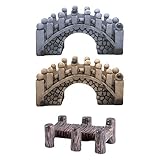 3 Pcs Miniature Fairy Garden Arch Bridge Figurines, Micro Landscape Garden Bridge Terrarium Kit...