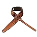 YUEKO Leathers Deluxe Soft Italian Leather Guitar Strap, Super Soft Suede Backing, 2.5