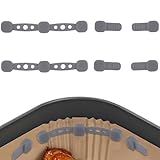 2 Sets Magnete für Airfryer Backpapier, Silikon Schnallen Magnetische Halter Hitzebeständige Heißluftfritteuse Zubehör für Eisenkörbe Sicherer Halt (Grau)