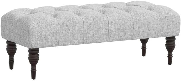 Storage Zeno Ottoman with Hidden Compartment, Rectangular 2 Seater Ottoman, Living Room Furniture, Storage Ottomans for Office, Bedroom, Living Room (Ivory) (Light Grey)