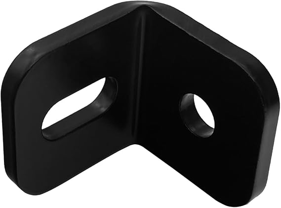 10 PCS 1-1/2 Adjustable Black Rafter Clips Brackets,Angle Iron with Holes L Brackets Heavy Duty for Wooden Battens Timber Beam Ceiling Joist, Max Load 420lbs,3/16 Thickness