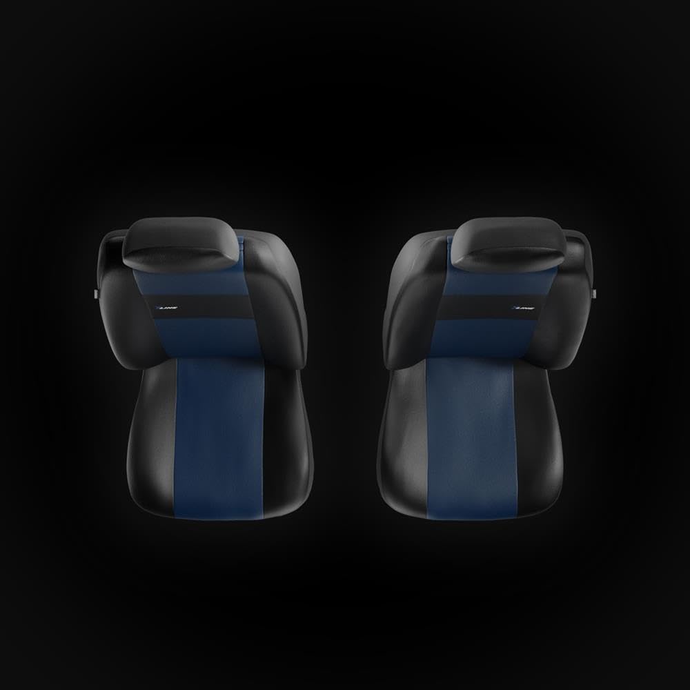 Mossa Fundas Asientos Coche aptas para Renault Kangoo 1997-. 2XL-BL | I, II, III - Furgoneta
