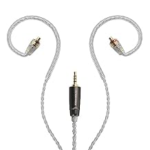 MEZE AUDIO | Rai Series MMCX Cable | Headphones HiFi Replacement 2.5mm Male to Dual MMCX Connector Plug | Silver Plated Upgrade Balanced 2.5mm Jack | Length 1.2m/3.9ft