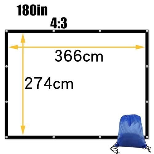 Pantalla de proyección portátil 180 pulgadas 4:3 miniatura 6