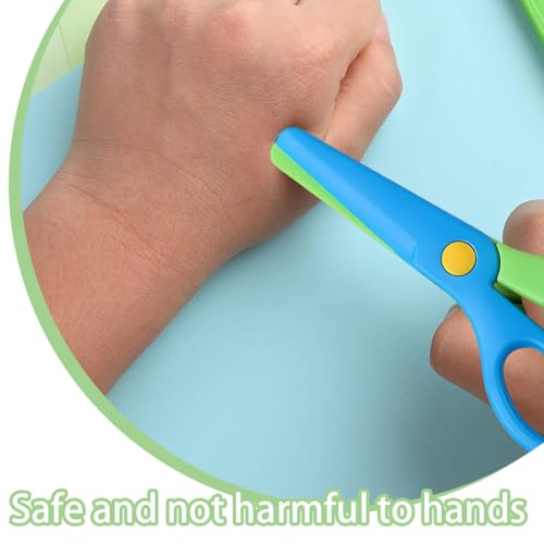 BIRLOZA 2 Stück Sicherheitsschere für Kinder Vorschulschere DIY-Bastelschere PP Kunststoffschneider Papierschere (10,7cm)