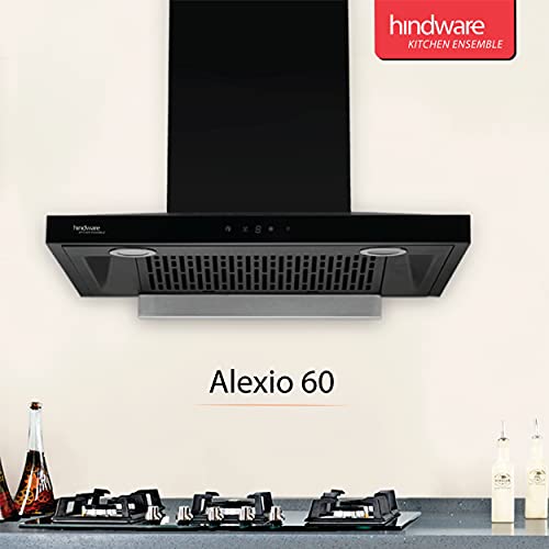 Image of Hindware Smart Appliances Alexio Autoclean 60cm 1200 m /hr (Black), Motion sensor technology,Max Suction of 1200 m /hr & Filterless Technology