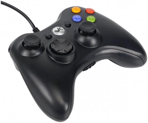 CONTROLE PARA XBOX 360 E PC COM FIO USB MODELO X360 – VINIK, Preto
