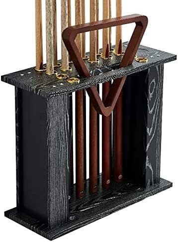 Support de sol noir en bois pour ranger vos cannes à pêche et accessoires de jeu