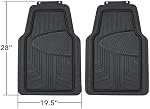 Amazon Basics 2-Piece Toute la saison PVC Tapis de sol pour voitures, VUS et camions, Noir