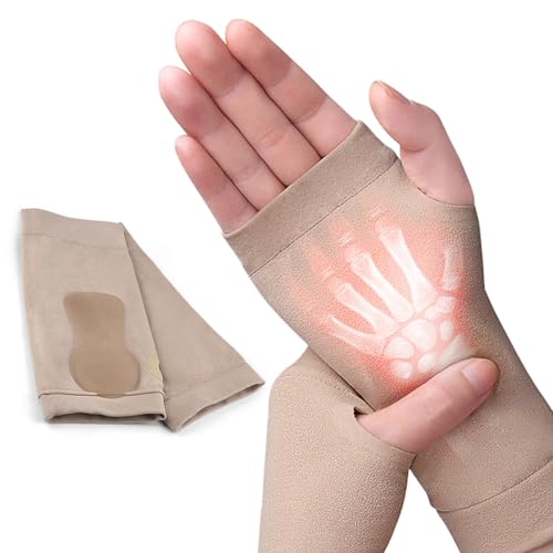 Wrist Thumb Support Compression Gloves (1 Pair), Breathable Wrist Brace Compression Sleeves with Soft Gel Pads for Tendonitis, Arthritis, Carpal Tunnel Splint for Relieve Hand Wrist Thumb Joint Pain