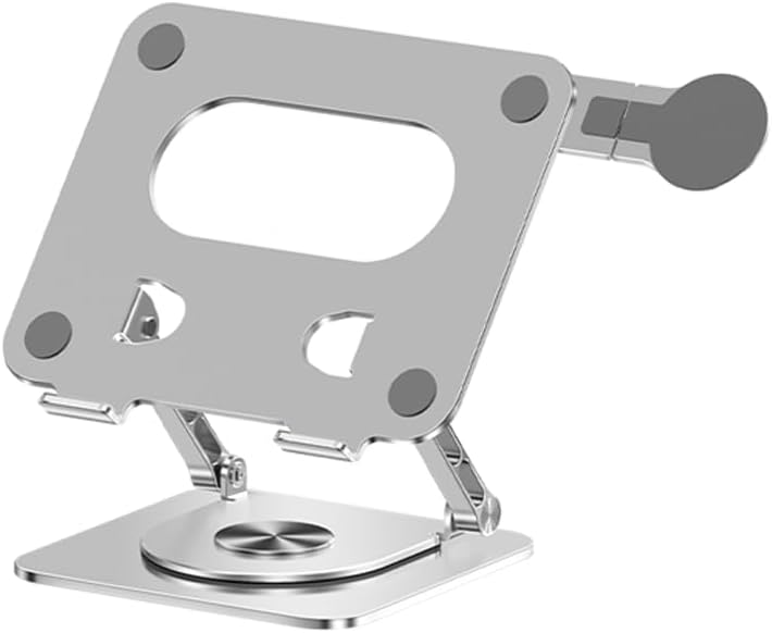 Miniatura 7 de Soporte magnético para computadora portátil con soporte magnético para escritorio, elevador plegable ergonómico para laptop con base giratoria de