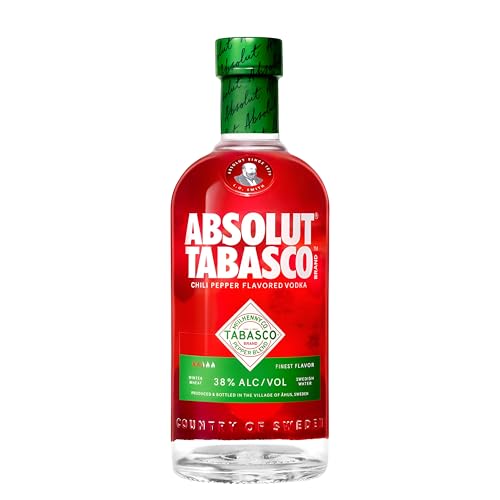 ABSOLUT TABASCO| Chili Pepper Flavoured Vodka | Vodka for Spicy Bloody Mary or Spicy Lemonade | 38% | 70cl