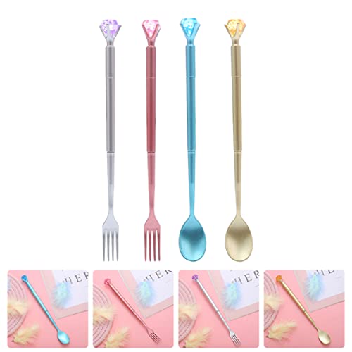 NUOBESTY 8pcs Bolígrafos Gel con Diseño de Cubiertos miniatura 4