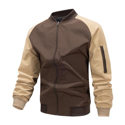 Blouson bomber léger homme coupe-vent décontracté veste manches longues hiver athlétisme S-XXL