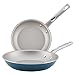 Ayesha Curry 10755 Porcelain Nonstick Skillet Twin Pack, Small, Twilight Teal