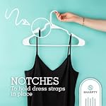 Sharpty - Plastic Hangers - Adult Clothes Hangers - T-Shirt, Dress, Coat Hangers & Accessories - Notched Hanger, Durable & Versatile Color Clothing Closet Hanger(20-Pack,White) - Image 4