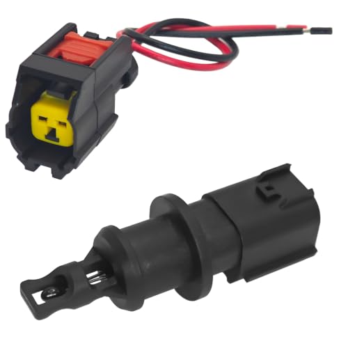 4606487AB 4606487AA Air Intake Charge Temperature Sensor with Pigtail Harness - Compatible for Dodge Chrysler Jeep 300 PT Cruiser Caravan Grand Cherokee Liberty Ram 1500
