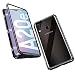 Produktbild Magnetische Hülle für Samsung Galaxy A20E, Durchsichtige Hartglasabdeckung Magnetic Handyhülle, [Metall Bumper] Dünn Panzerglas Back Case für Samsung Galaxy A20E [schwarz]