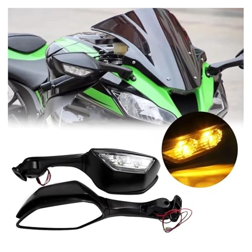 Espejos moto manillar LED para Kawasaki Ninja ZX-10R 2011-2020 y H2 retrovisores homologados 7