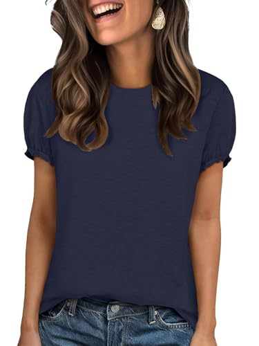 Image of UNCLECAT Women's Short Sleeve T Shirts Trendy Crew Neck Tops Basic Tee