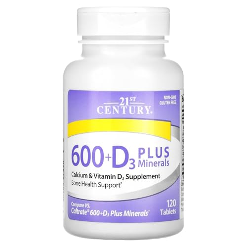 21st Century Calcium 600 Plus D Plus Minerals Caplets, 120Count (27498)