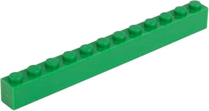 250 Piece 1x12 Studs Building Bricks Loose Pack, Ggreen