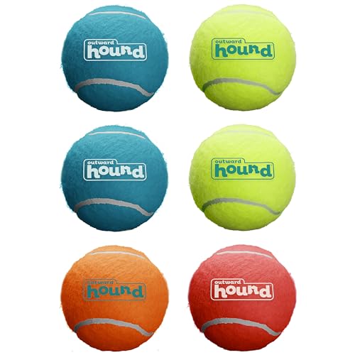 Outward Hound Squeaker Ballz Squeaky Tennis Balls for Dogs Under 25 lbs Interactive Dog Toy for Fetch & Training Small (2) 8Pack