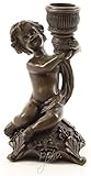 Profundidad: 7,1 cm Casa Padrino Candelabro de Bronce Art Nouveau 7,1 x 7,1 x H. 14,1 cm - Candelabro de Deco Barroco y Art Nouveau